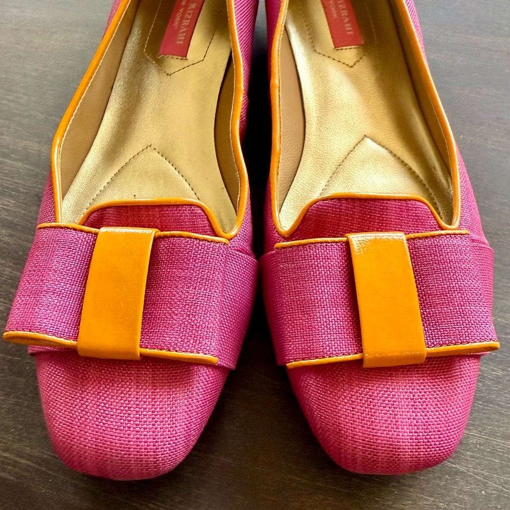 Isaac Mizrahi Pink and Orange Flats